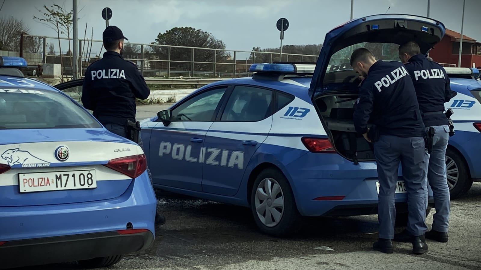 posto controllo Polizia