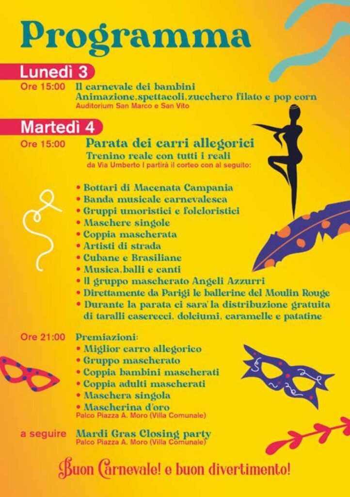 programma carnevale