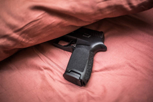 Hidden under bed pillow gun for personal protection